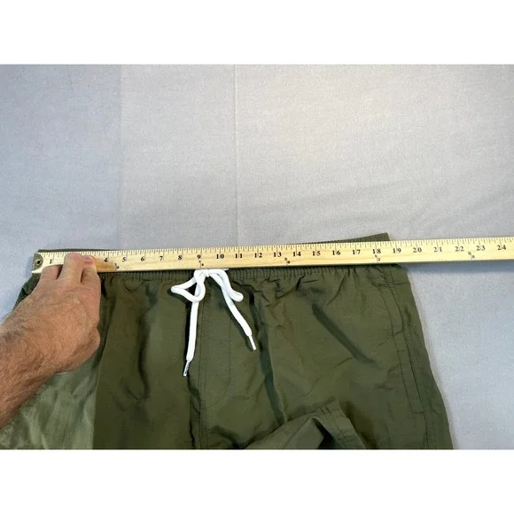 RSQ Shorts XXL Green Pull On Chino Mens Elastic Waist Drawstring Pockets New - Picture 8 of 10